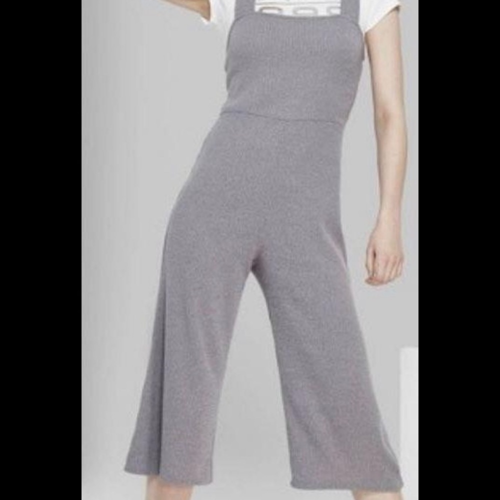 Grey ribbed jumpsuit